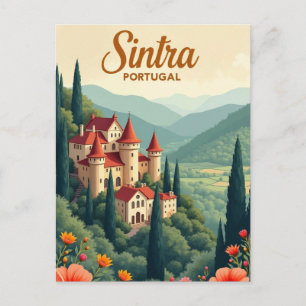 Sintra Portugal vintage reis plaats illustratie Briefkaart