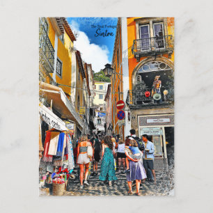 Sintra straten- Het echte Portugal Briefkaart