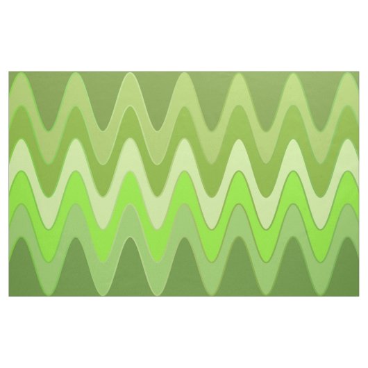Sinus Waves groen + uw ideeën Stof (Yard (91,4 cm))
