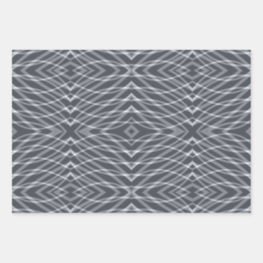 Sinusgolf Pulse Signal Modern Abstract kunstontwer Inpakpapier Vel (Voorkant 2)