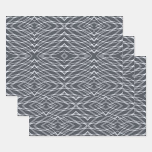 Sinusgolf Pulse Signal Modern Abstract kunstontwer Inpakpapier Vel (Set)