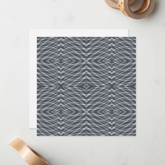 Sinusgolf Pulse Signal Modern Abstract kunstontwer Notitiekaartje (Voorkant / Achterkant in situ)