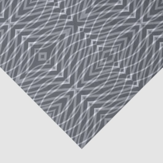 Sinusgolf Pulse Signal Modern Abstract kunstontwer Tissuepapier (Detail)