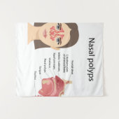 Sinussen op witte achtergrond wandkleed (Voorkant (horizontaal))