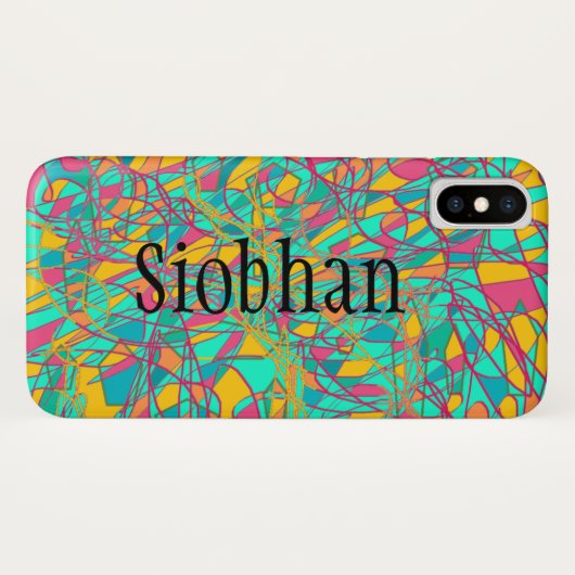 Siobhan van verweesde zwarte abstracte kunst Case-Mate iPhone case (Achterkant (horizontaal))
