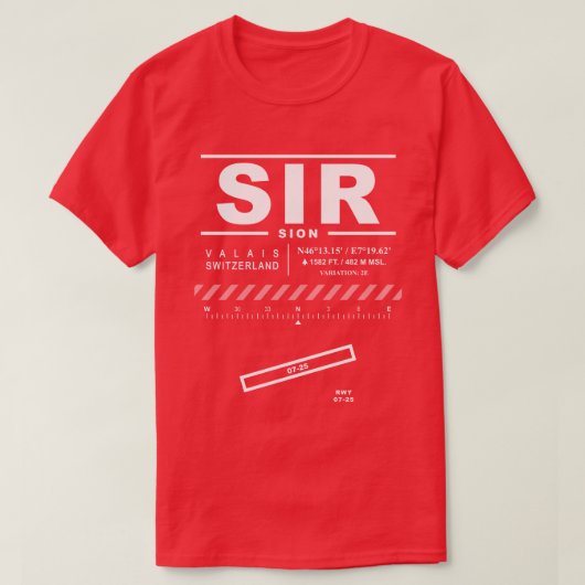 Sion Airport SIR T-shirt (Design voorkant)