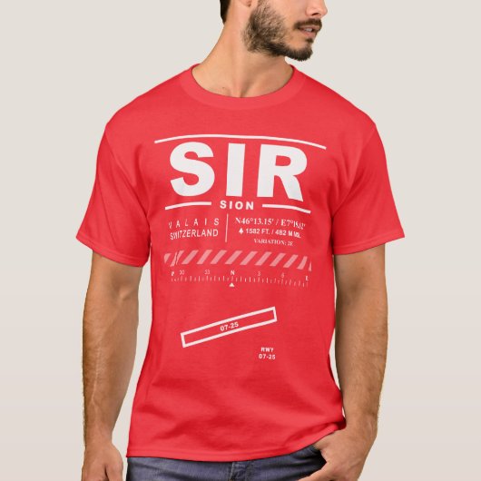 Sion Airport SIR T-shirt (Voorkant)