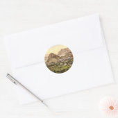 Sion, algemeen uitzicht, Wallis, Zwitserland class Ronde Sticker (Envelop)