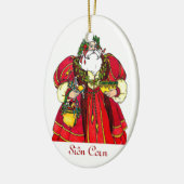 Siôn Corn kerstversier Keramisch Ornament (Links)