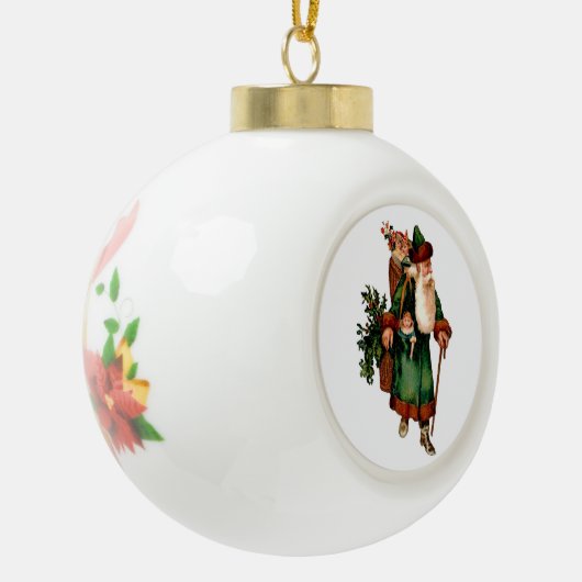 Siôn Corn kerstversier Keramische Bal Ornament (Links)
