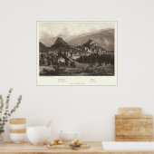 Sion in Zwitserland van Antiek afdruk Poster (Keuken)