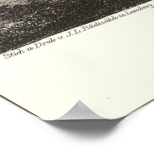 Sion in Zwitserland van Antiek afdruk Poster (Hoek)