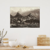 Sion in Zwitserland van Antiek afdruk Poster (Keuken)