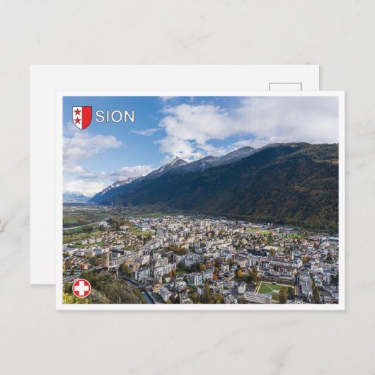 Sion - Zwitserland Briefkaart (Voorkant / Achterkant)