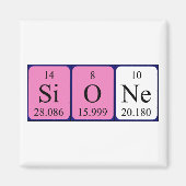 Sione periodieke table name magnet (Voorkant)