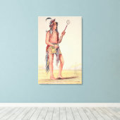 Sioux ball player Ah-No-Je-Nange Canvas Afdruk (Insitu (Houten vloer))