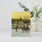 Sioux Camp bij Wounded Knee door John Hauser Briefkaart (Staand voorkant)