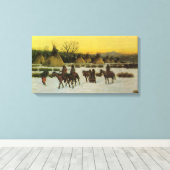 Sioux Camp bij Wounded Knee door John Hauser Canvas Afdruk (Insitu (Houten vloer))