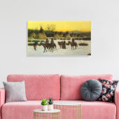 Sioux Camp bij Wounded Knee door John Hauser Canvas Afdruk (Insitu (Woonkamer))