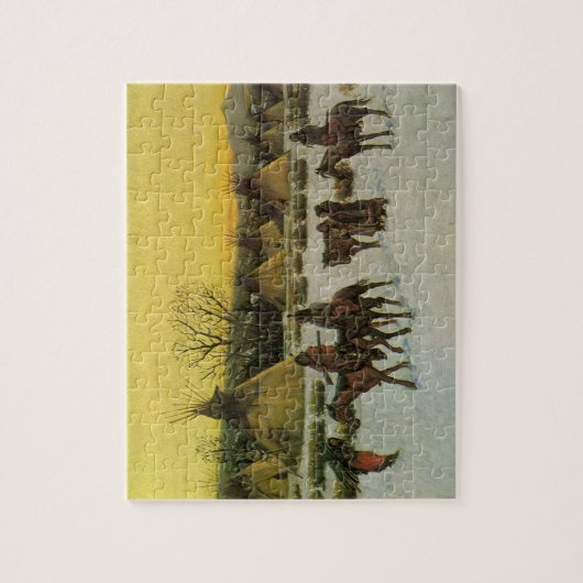 Sioux Camp bij Wounded Knee door John Hauser Legpuzzel (Verticaal)