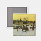 Sioux Camp bij Wounded Knee door John Hauser Magneet (Voorkant / Achterkant)