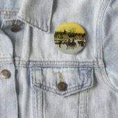 Sioux Camp bij Wounded Knee door John Hauser Ronde Button 5,7 Cm (In situ)