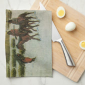 Sioux Camp bij Wounded Knee door John Hauser Theedoek (Quarter Fold)