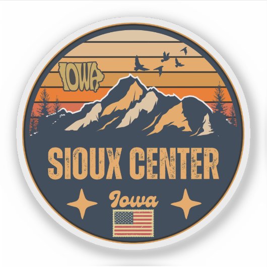 Sioux Center, Iowa Sticker (Voorkant)
