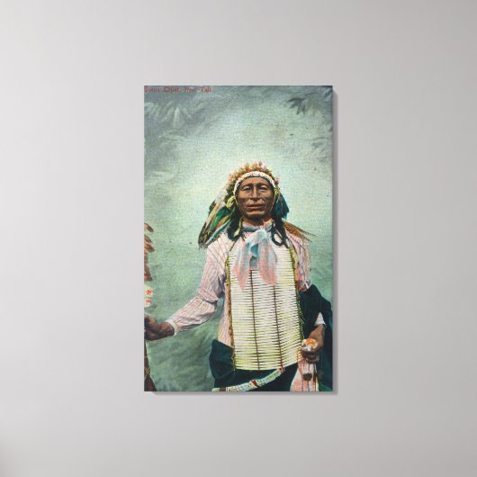Sioux Chief Iron Tail Portret Canvas Afdruk (Voorkant)