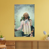 Sioux Chief Iron Tail Portret Canvas Afdruk (Insitu (Woonkamer))