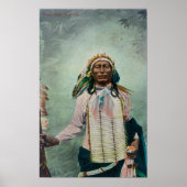 Sioux Chief Iron Tail Portret Poster (Voorkant)