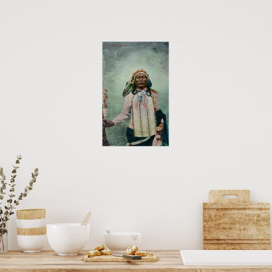 Sioux Chief Iron Tail Portret Poster (Keuken)
