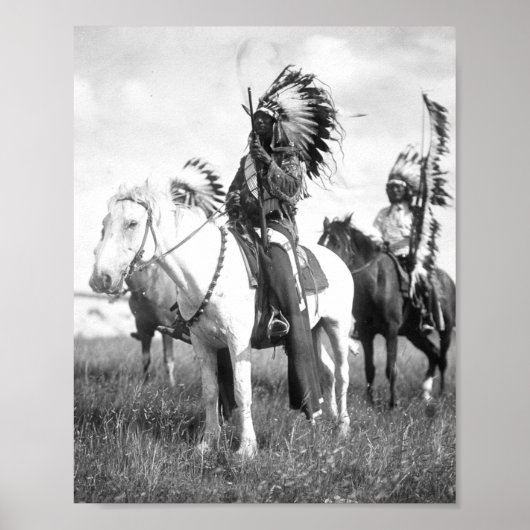 Sioux Chiefs Edward S Curtis 1905 Poster (Voorkant)