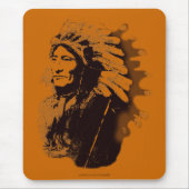 Sioux Chieftain Native American Gift Mousepad Muismat (Voorkant)