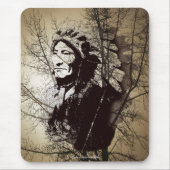 Sioux Chieftain Native American Gift Mousepad Muismat (Voorkant)