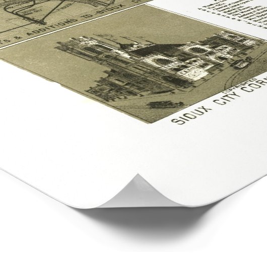 Sioux City, IA Panoramic Map - 1888 Poster (Hoek)