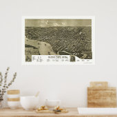 Sioux City, IA Panoramic Map - 1888 Poster (Keuken)