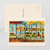  Sioux City IO Groeten  Briefkaart (Voorkant / Achterkant)
