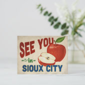 Sioux City Iowa Apple - Vintage Travel Briefkaart (Staand voorkant)