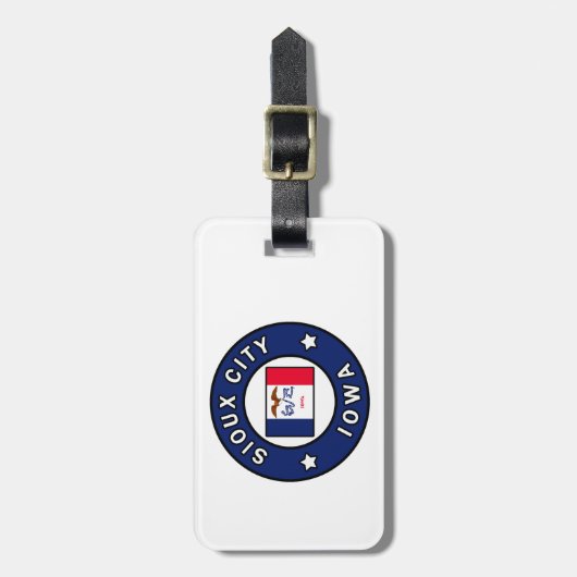 Sioux City Iowa Bagagelabel (Voorkant verticaal)