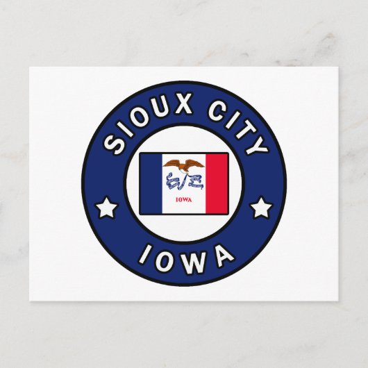 Sioux City Iowa Briefkaart (Voorkant)