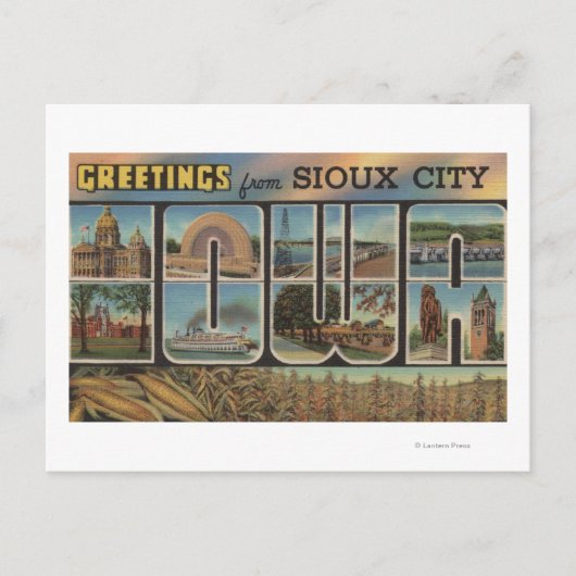 Sioux City, Iowa - Grote Letter-scènes 2 Briefkaart (Voorkant)