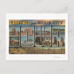 Sioux City, Iowa - Grote Letter-scènes 2 Briefkaart