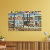 Sioux City, Iowa - Grote Letter-scènes 2 Canvas Afdruk (Insitu (Woonkamer))