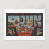Sioux City, Iowa - Grote letterscènes Briefkaart (Voorkant)