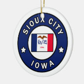 Sioux City Iowa Keramisch Ornament (Links)