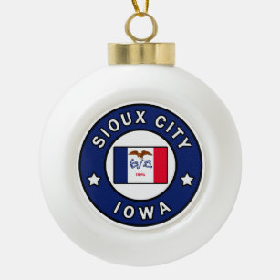 Sioux City Iowa Keramische Bal Ornament