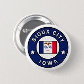 Sioux City Iowa Ronde Button 5,7 Cm (Voorkant /achterkant)