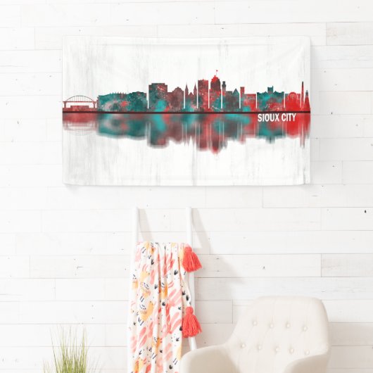 Sioux City Iowa Skyline Spandoek (Insitu)