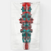 Sioux City Iowa Skyline Spandoek (Verticaal)